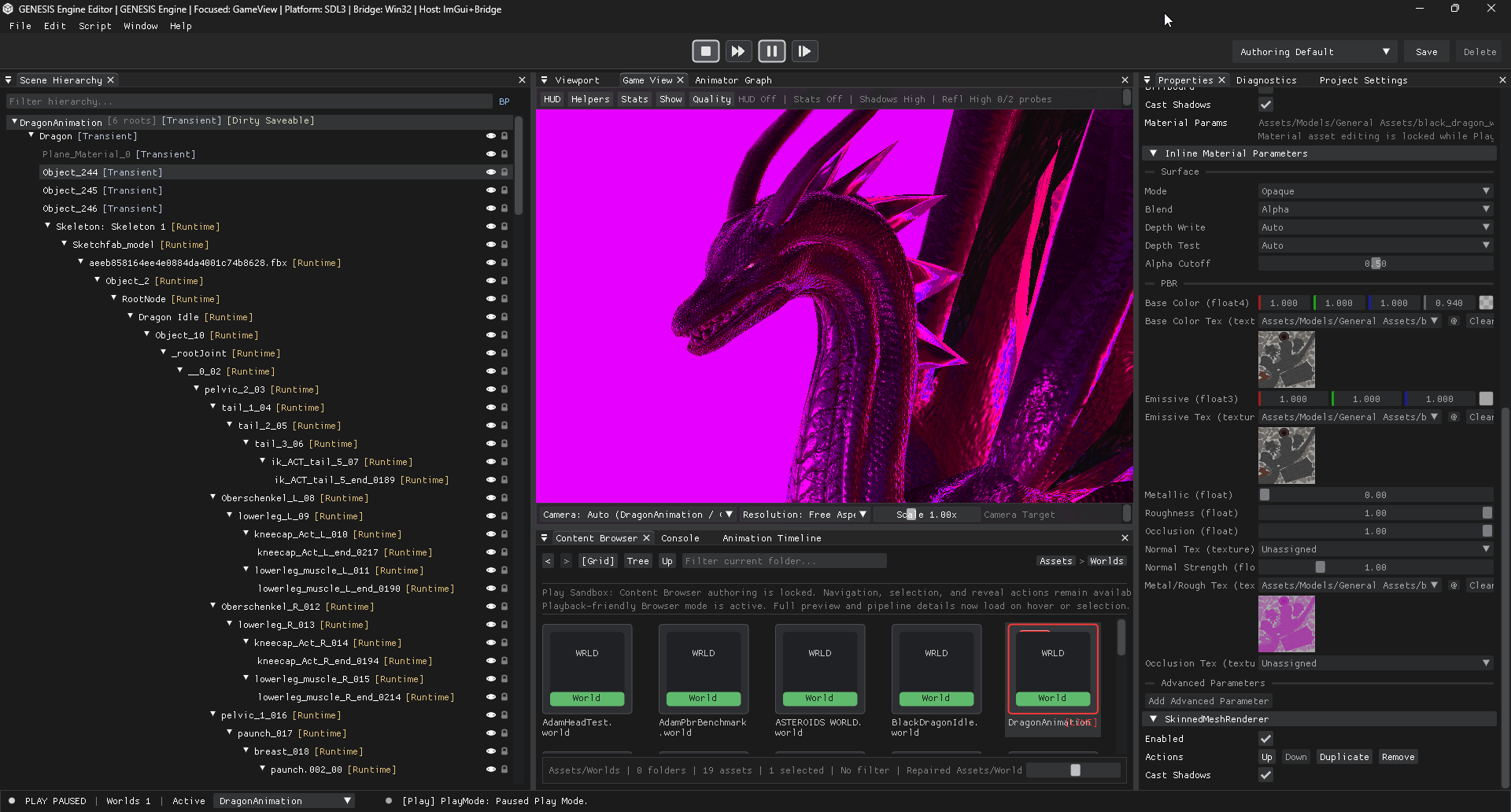 Material authoring preview